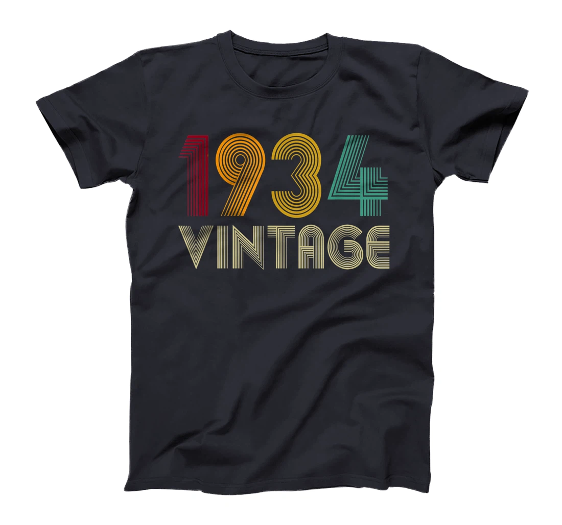 Vintage 1934 TShirt 87th Birthday Gifts 87 Years Old T-Shirt