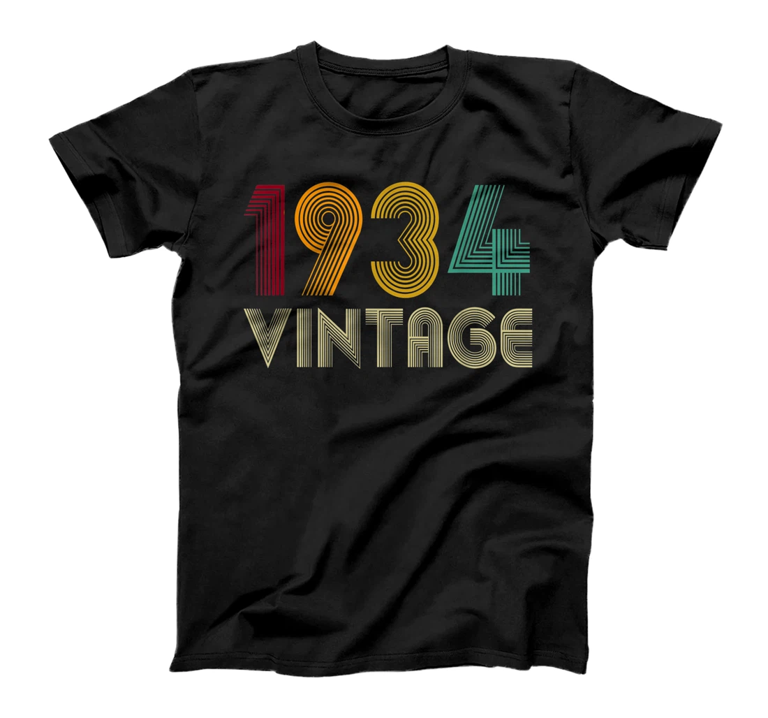 Vintage 1934 TShirt 87th Birthday Gifts 87 Years Old T-Shirt