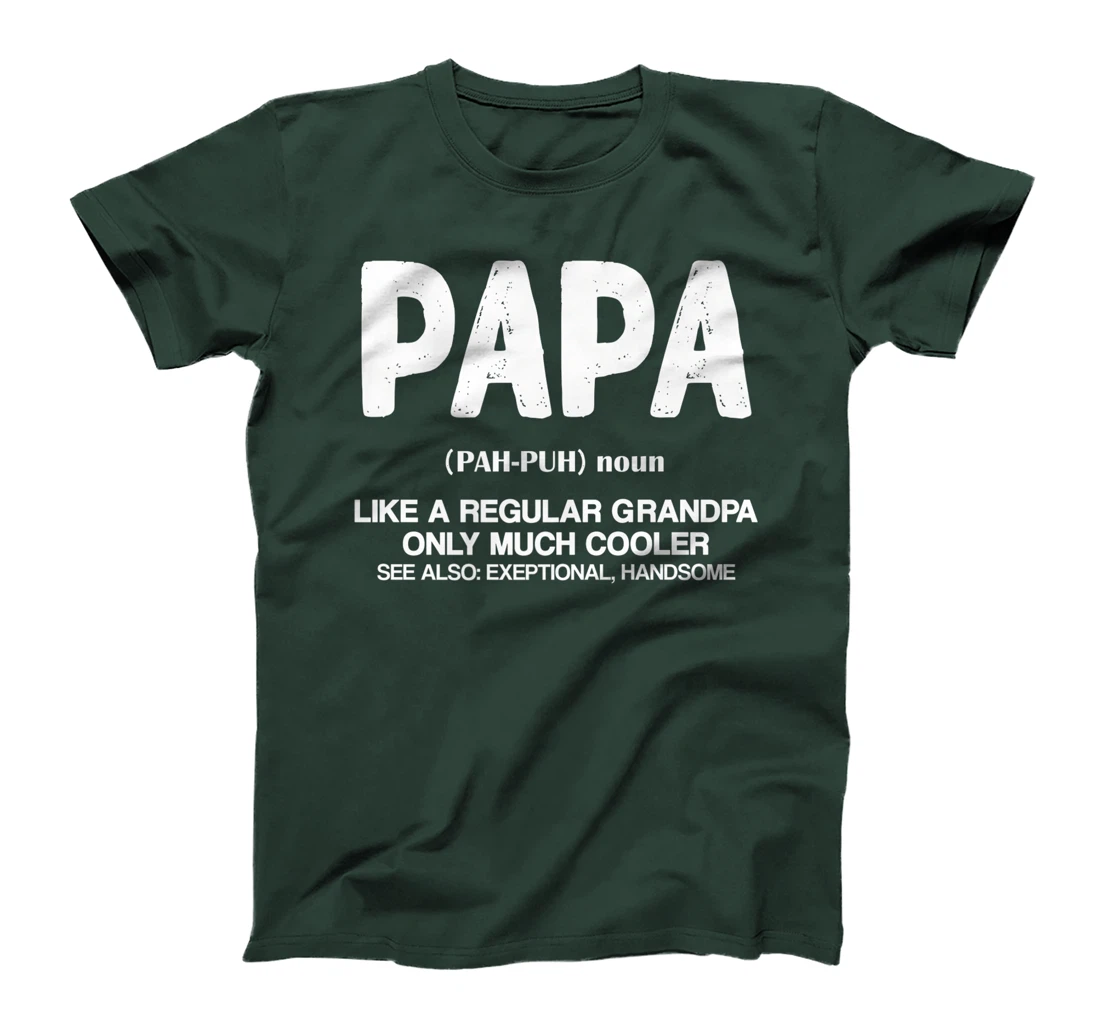 Papa Definition For Cooler Grandpa Fathers Day Grandpa dad Premium T-Shirt