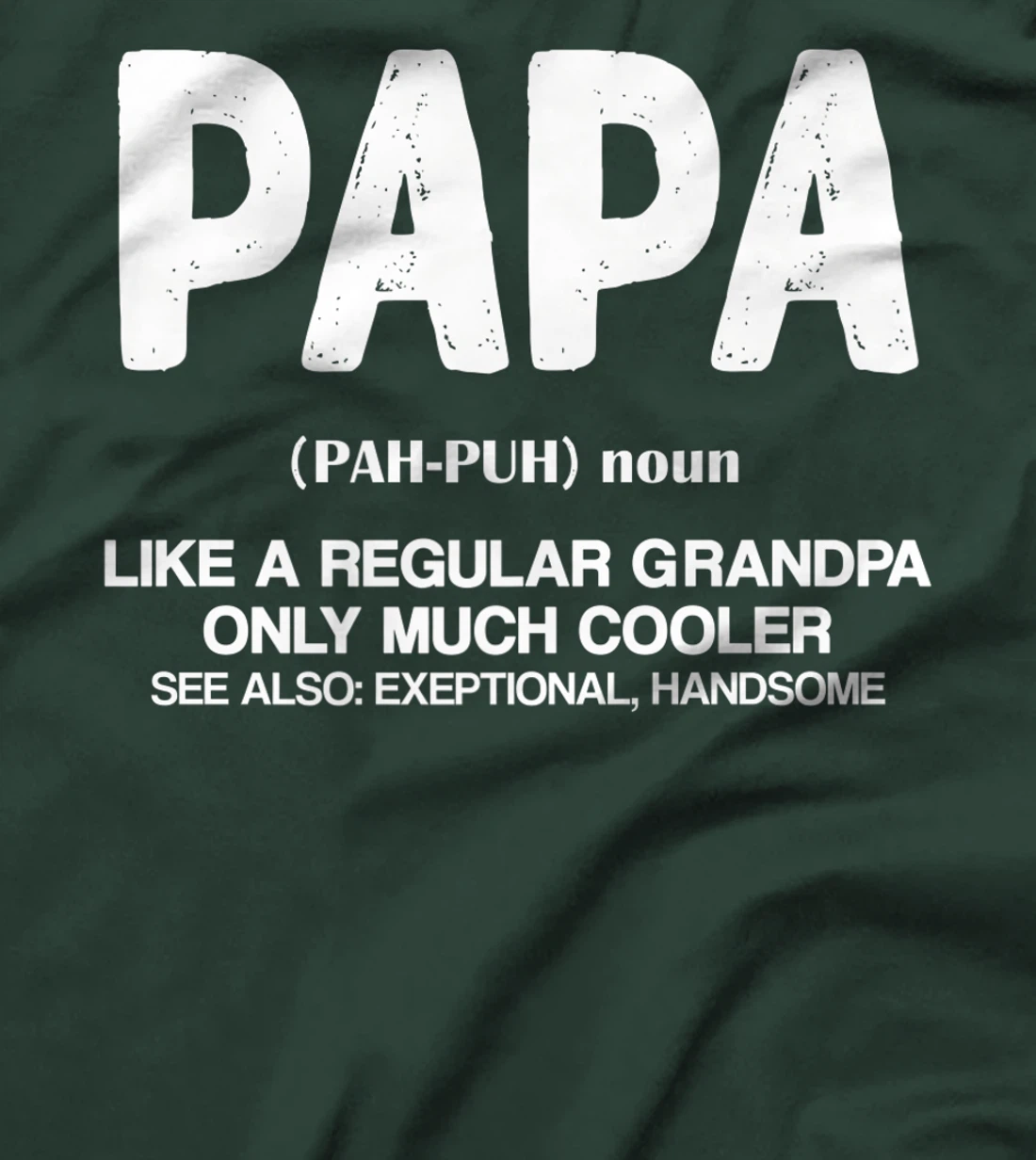 Papa Definition For Cooler Grandpa Fathers Day Grandpa dad Premium T-Shirt