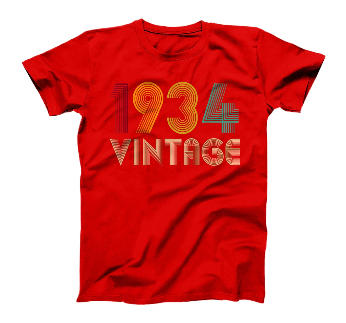 Vintage 1934 TShirt 87th Birthday Gifts 87 Years Old T-Shirt