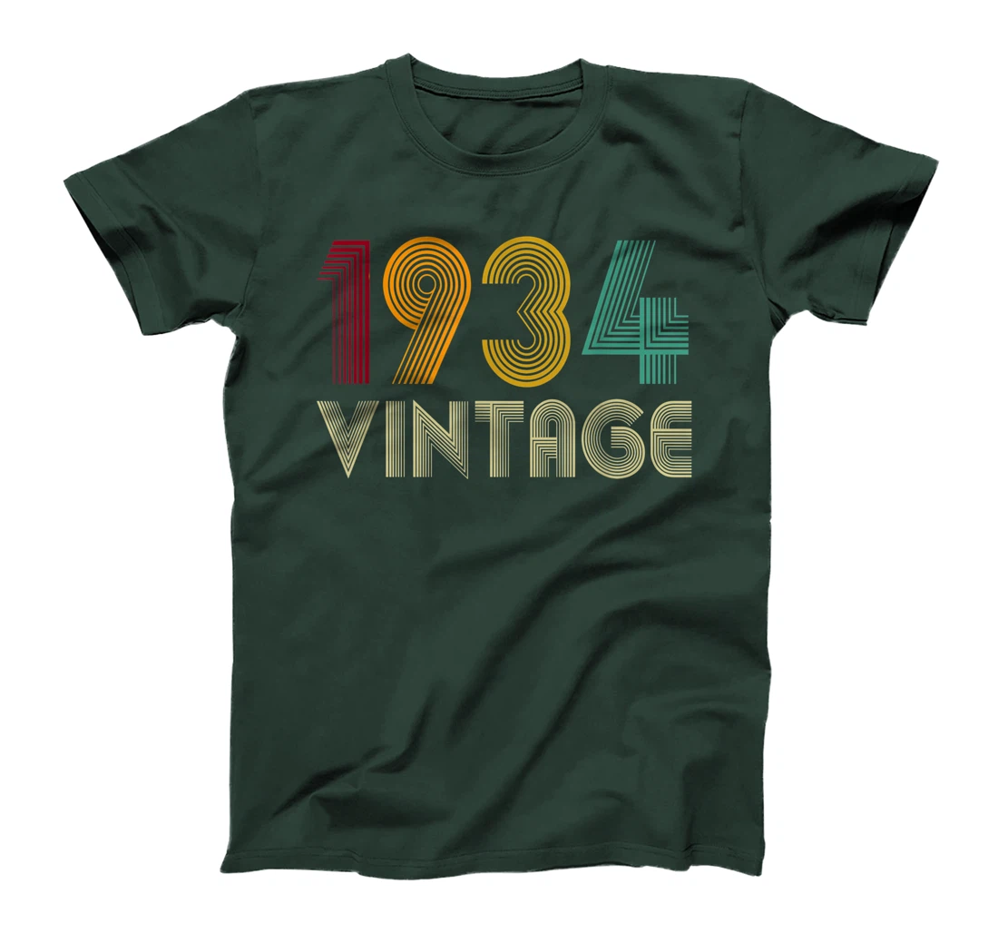 Vintage 1934 TShirt 87th Birthday Gifts 87 Years Old T-Shirt