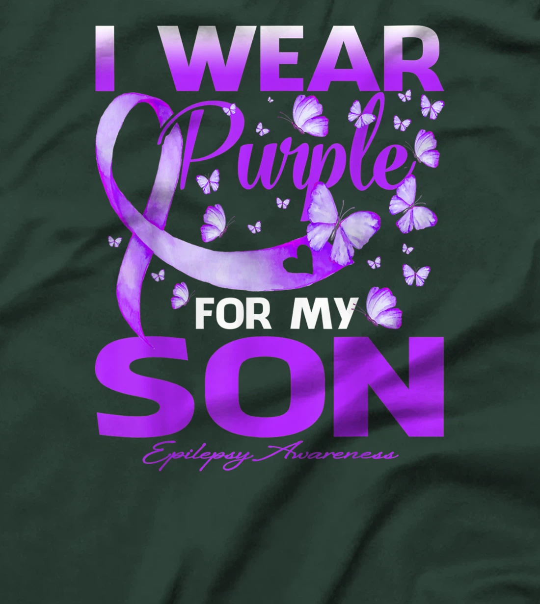 I Wear Purple For My Son Epilepsy Awareness T-Shirt