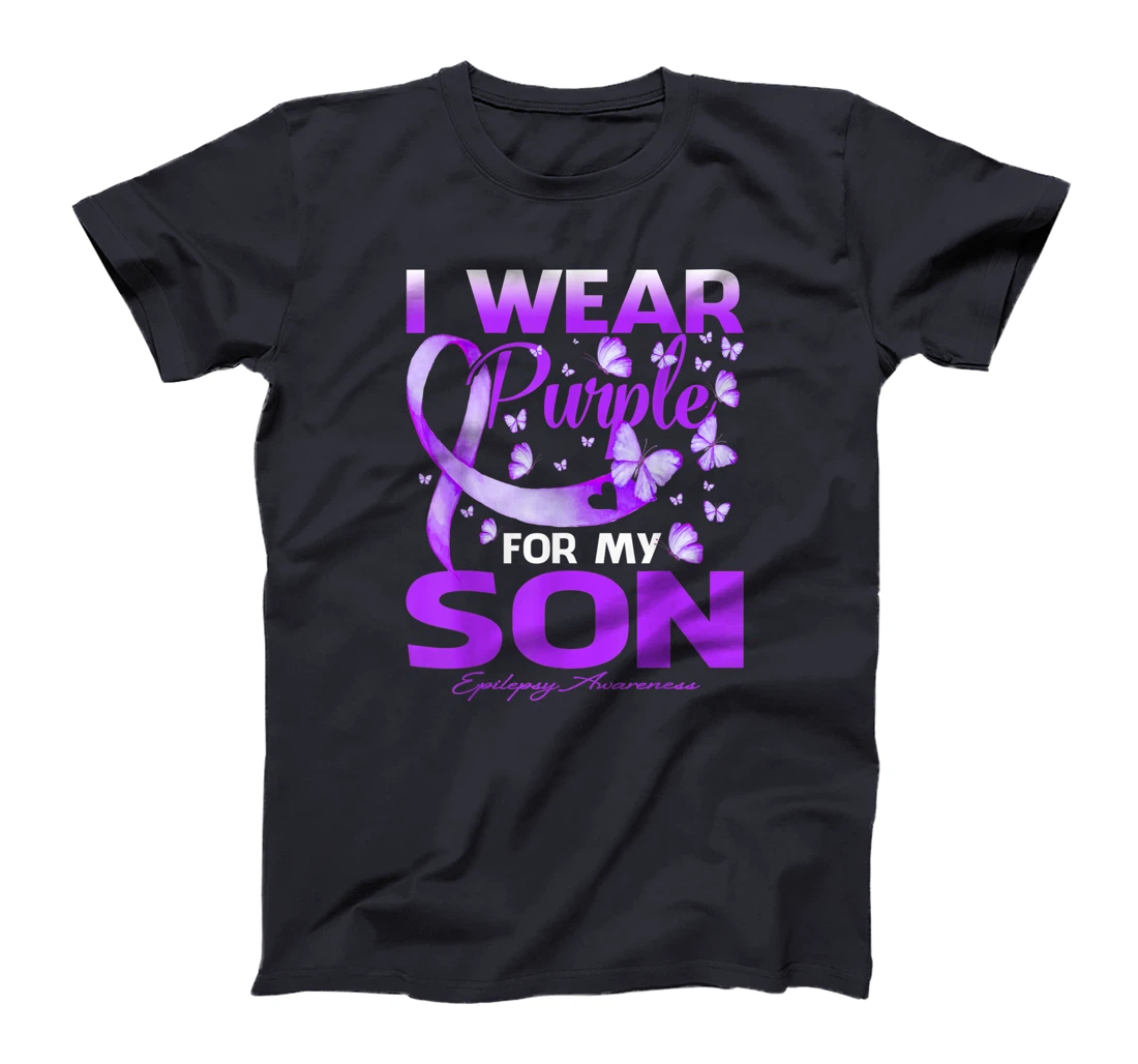 I Wear Purple For My Son Epilepsy Awareness T-Shirt