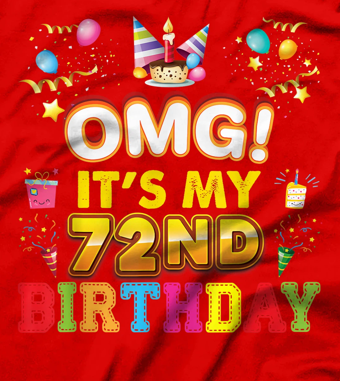 OMG It's My 72nd Birthday Happy Vintage 72 Years Old Perfect T-Shirt