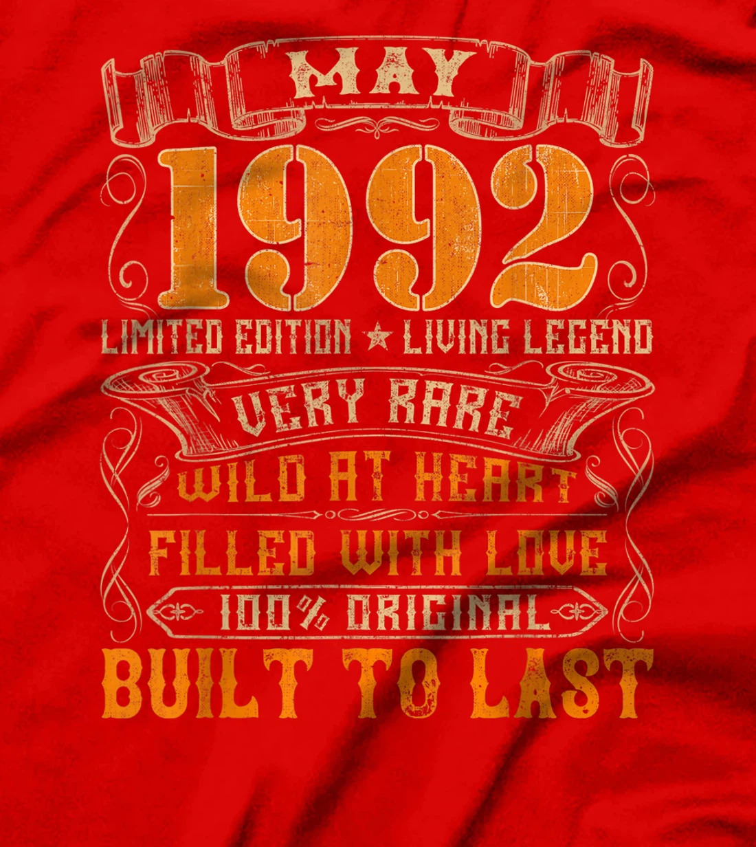 Vintage 1992 May Shirt 29 Years Old 29th Birthday Gifts T-Shirt