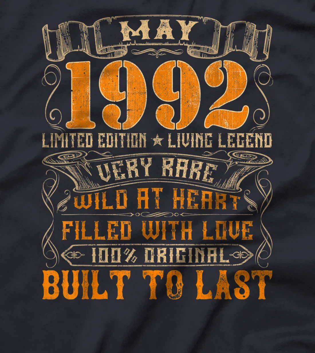 Vintage 1992 May Shirt 29 Years Old 29th Birthday Gifts T-Shirt
