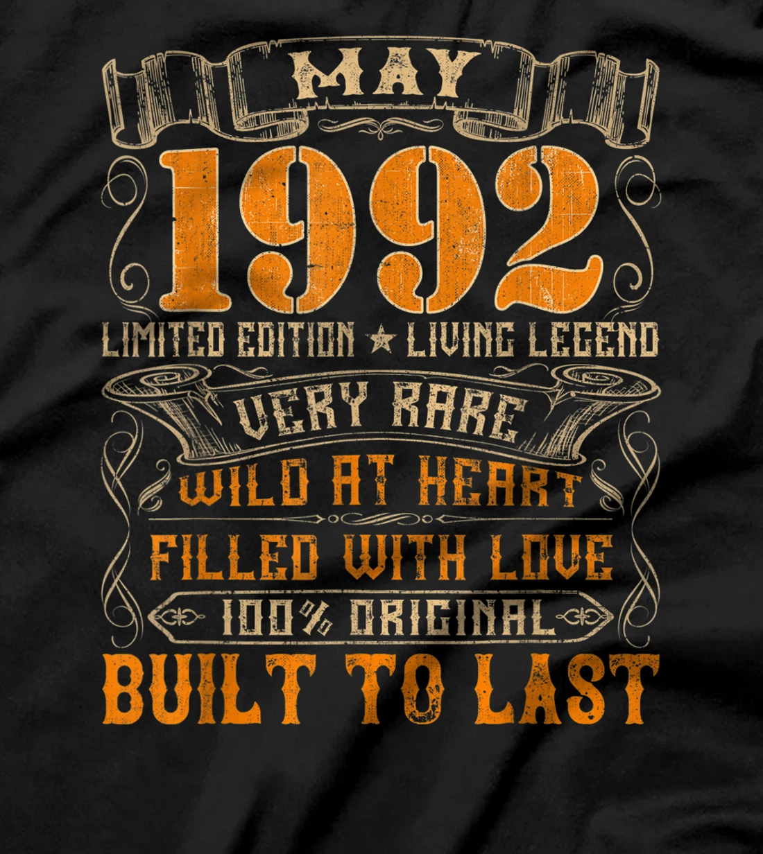 Vintage 1992 May Shirt 29 Years Old 29th Birthday Gifts T-Shirt