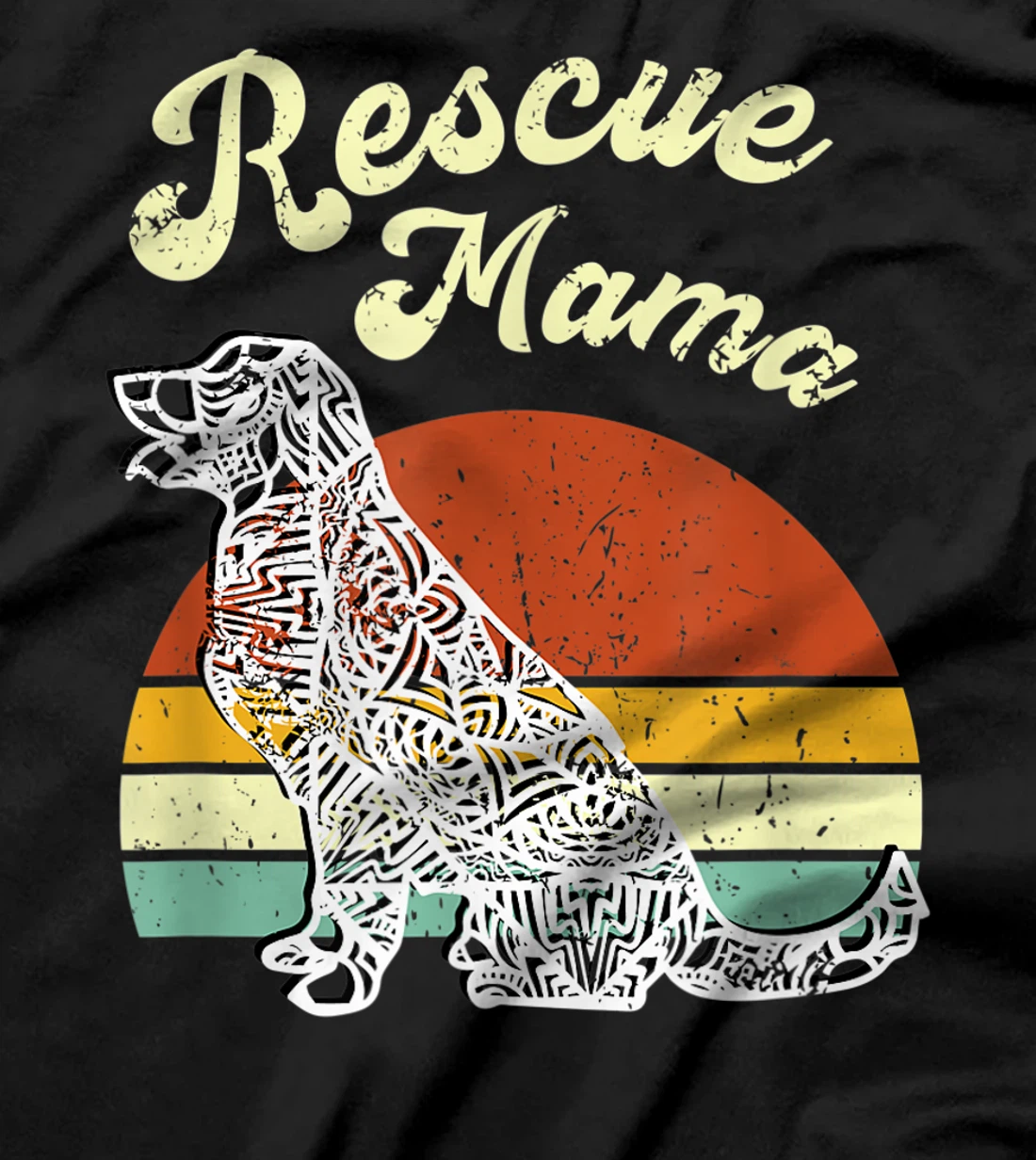 Rescue Mama Paw Print Proud Foster Dog Pet Mom T-Shirt