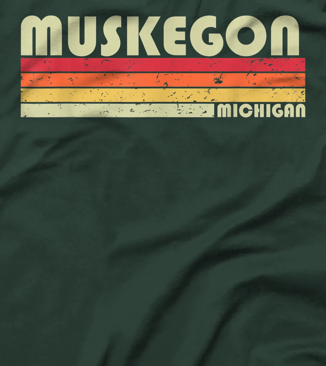 MUSKEGON MI MICHIGAN Funny City Home Roots Gift Retro 80s T-Shirt