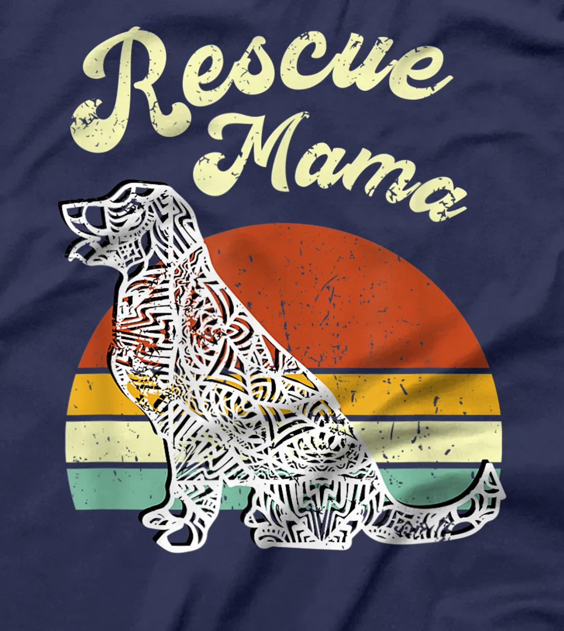 Rescue Mama Paw Print Proud Foster Dog Pet Mom T-Shirt