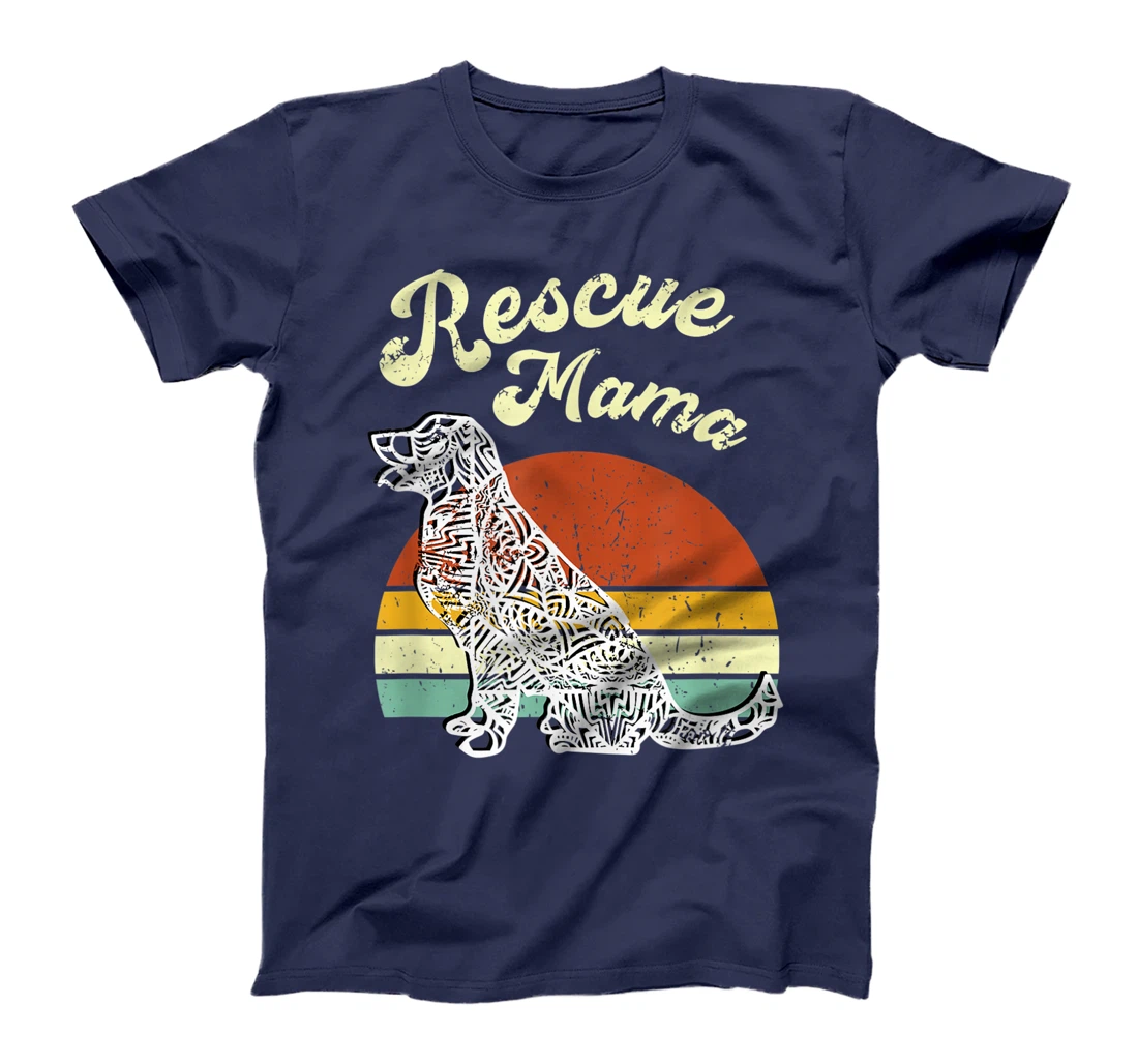 Rescue Mama Paw Print Proud Foster Dog Pet Mom T-Shirt