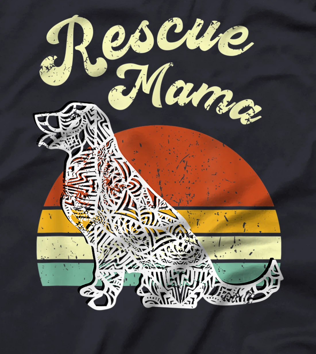 Rescue Mama Paw Print Proud Foster Dog Pet Mom T-Shirt