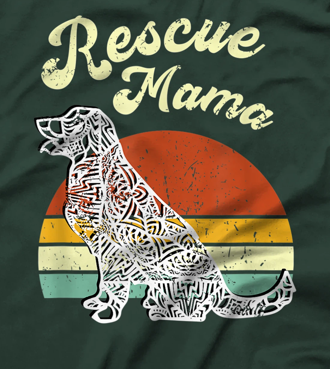 Rescue Mama Paw Print Proud Foster Dog Pet Mom T-Shirt