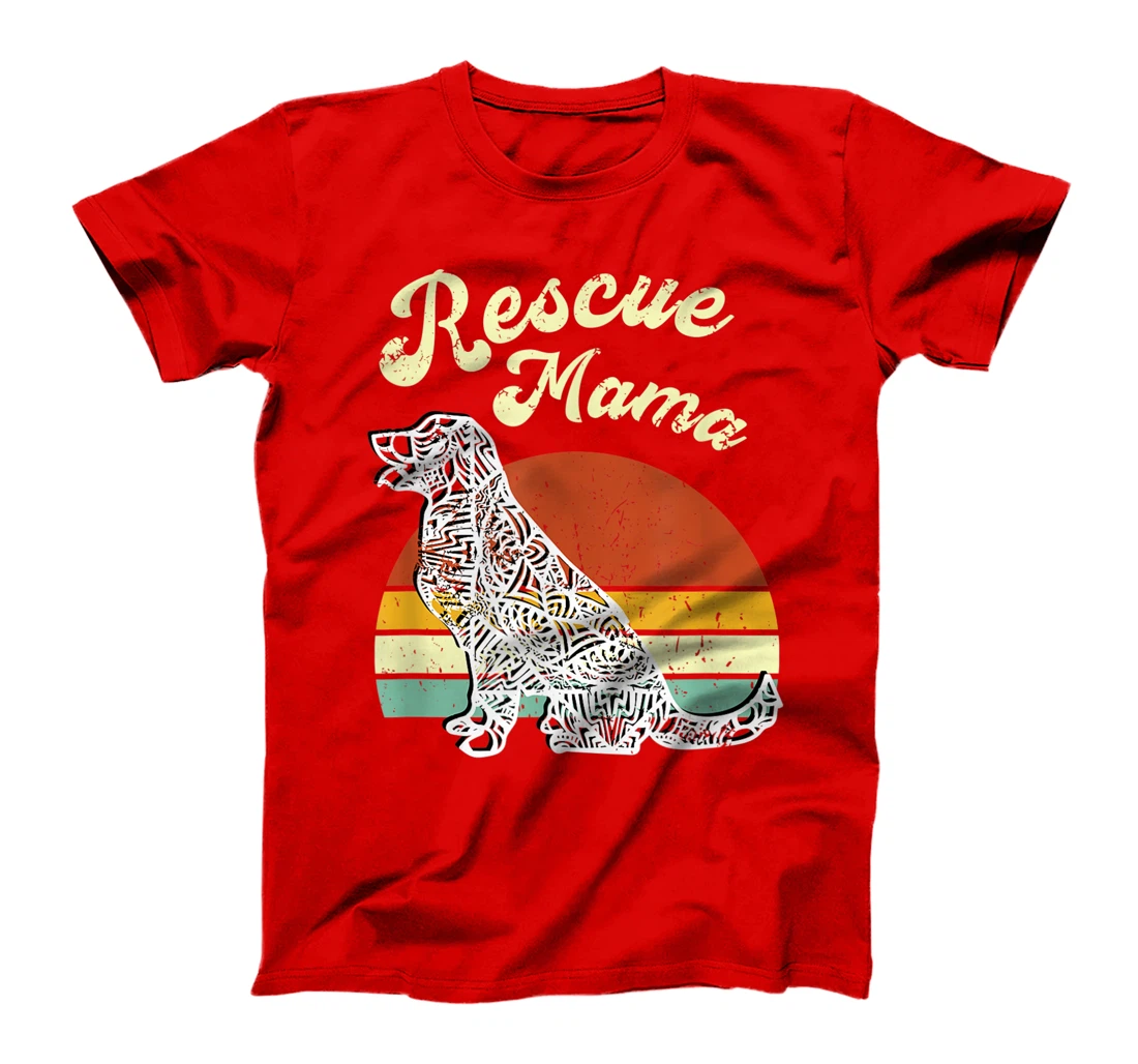 Rescue Mama Paw Print Proud Foster Dog Pet Mom T-Shirt