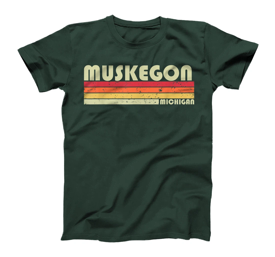 MUSKEGON MI MICHIGAN Funny City Home Roots Gift Retro 80s T-Shirt