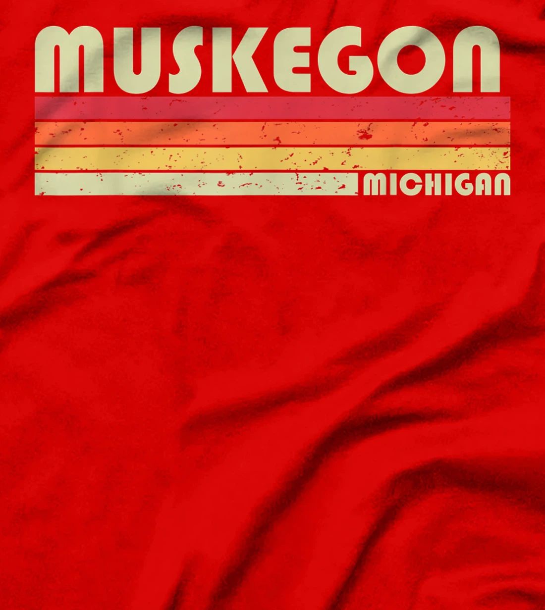 MUSKEGON MI MICHIGAN Funny City Home Roots Gift Retro 80s T-Shirt