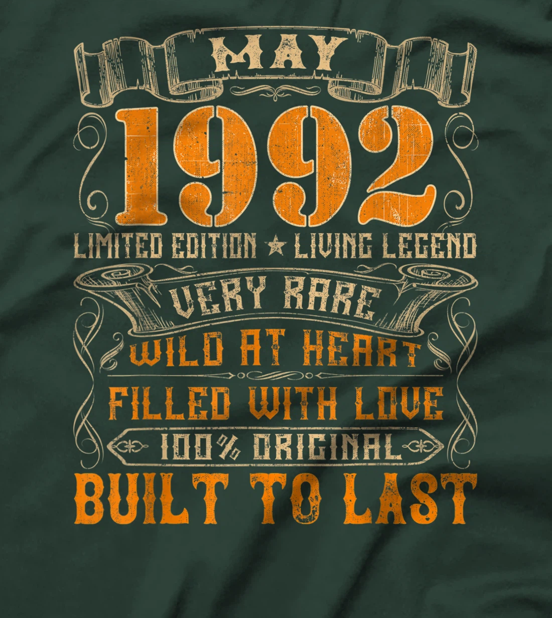 Vintage 1992 May Shirt 29 Years Old 29th Birthday Gifts T-Shirt