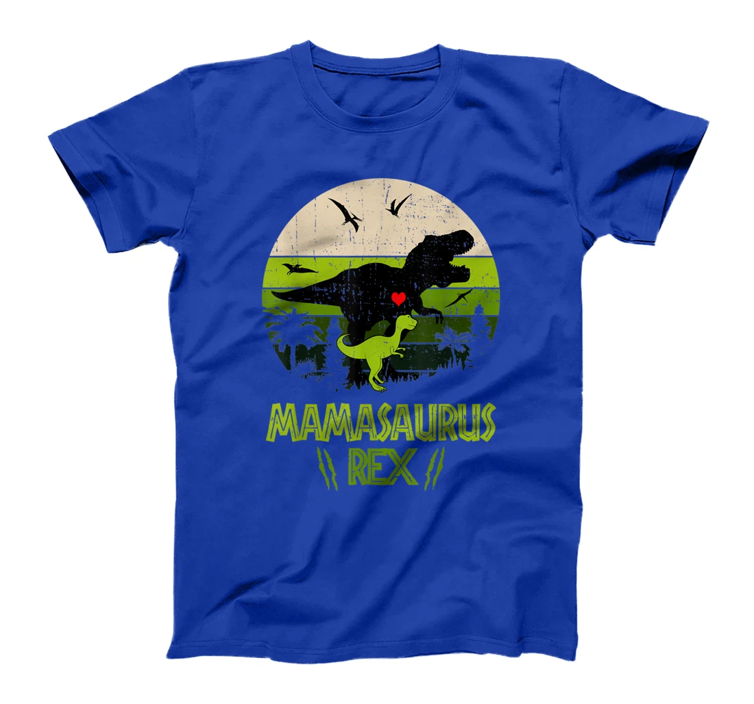 Mamasaurus Rex Dinosaur Mom and Kids Retro Vintage T-Shirt