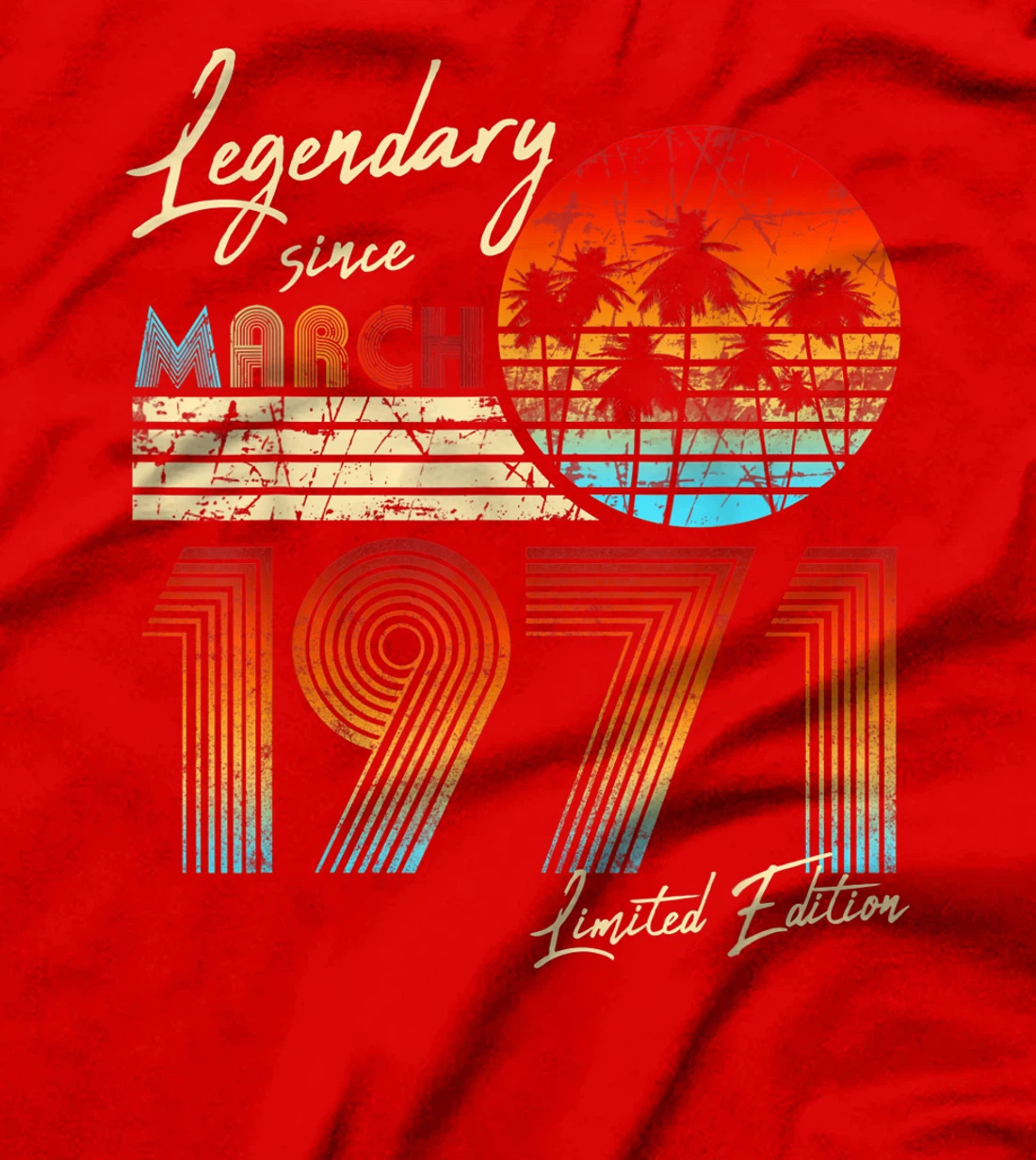 Legendary Since Bday March 1971 Vintage 50Th Birthday T-Shirt