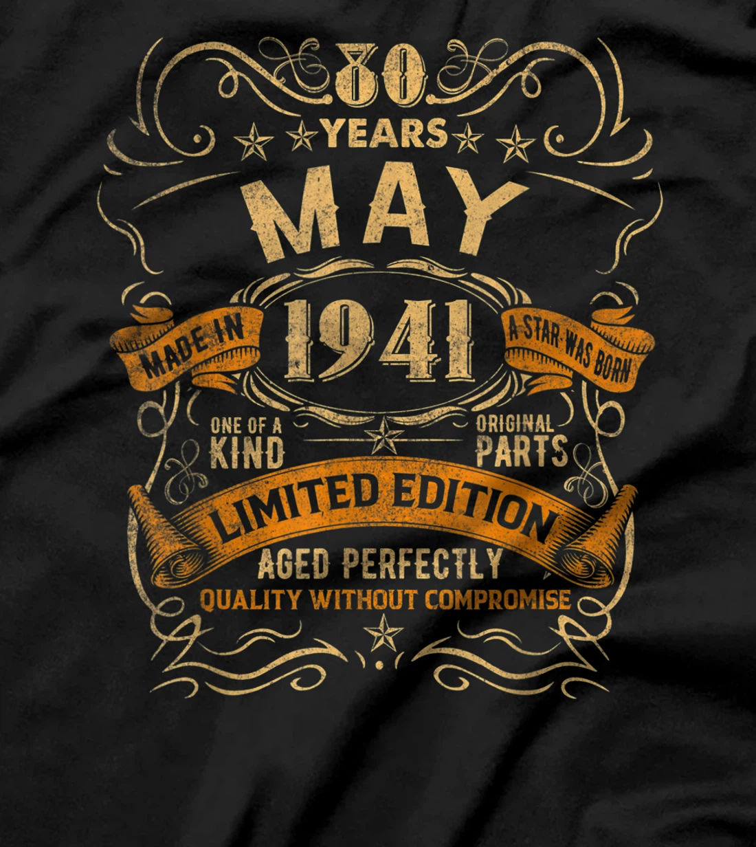 Vintage May 1941 Shirt 80th Birthday Gift For 80 Years Old T-Shirt