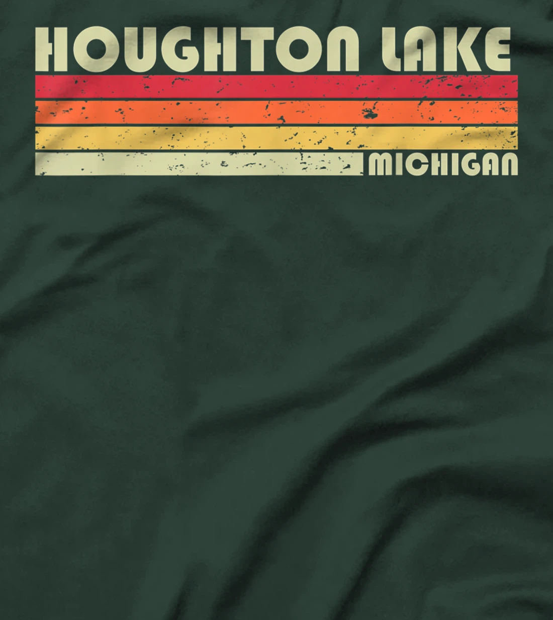 HOUGHTON LAKE MICHIGAN Funny Fishing Camping Summer Gift T-Shirt
