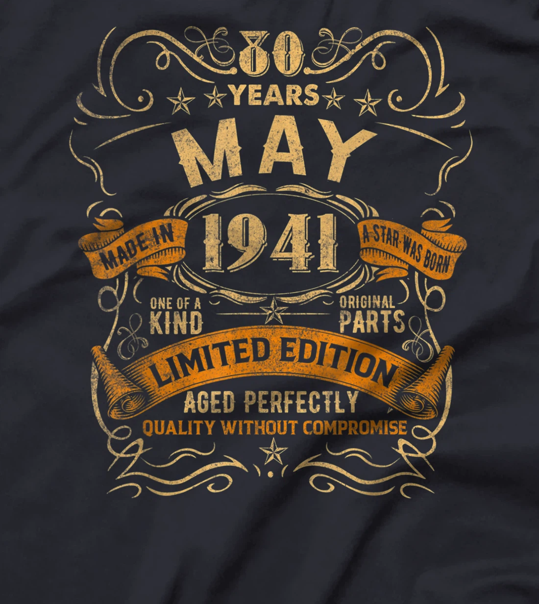 Vintage May 1941 Shirt 80th Birthday Gift For 80 Years Old T-Shirt