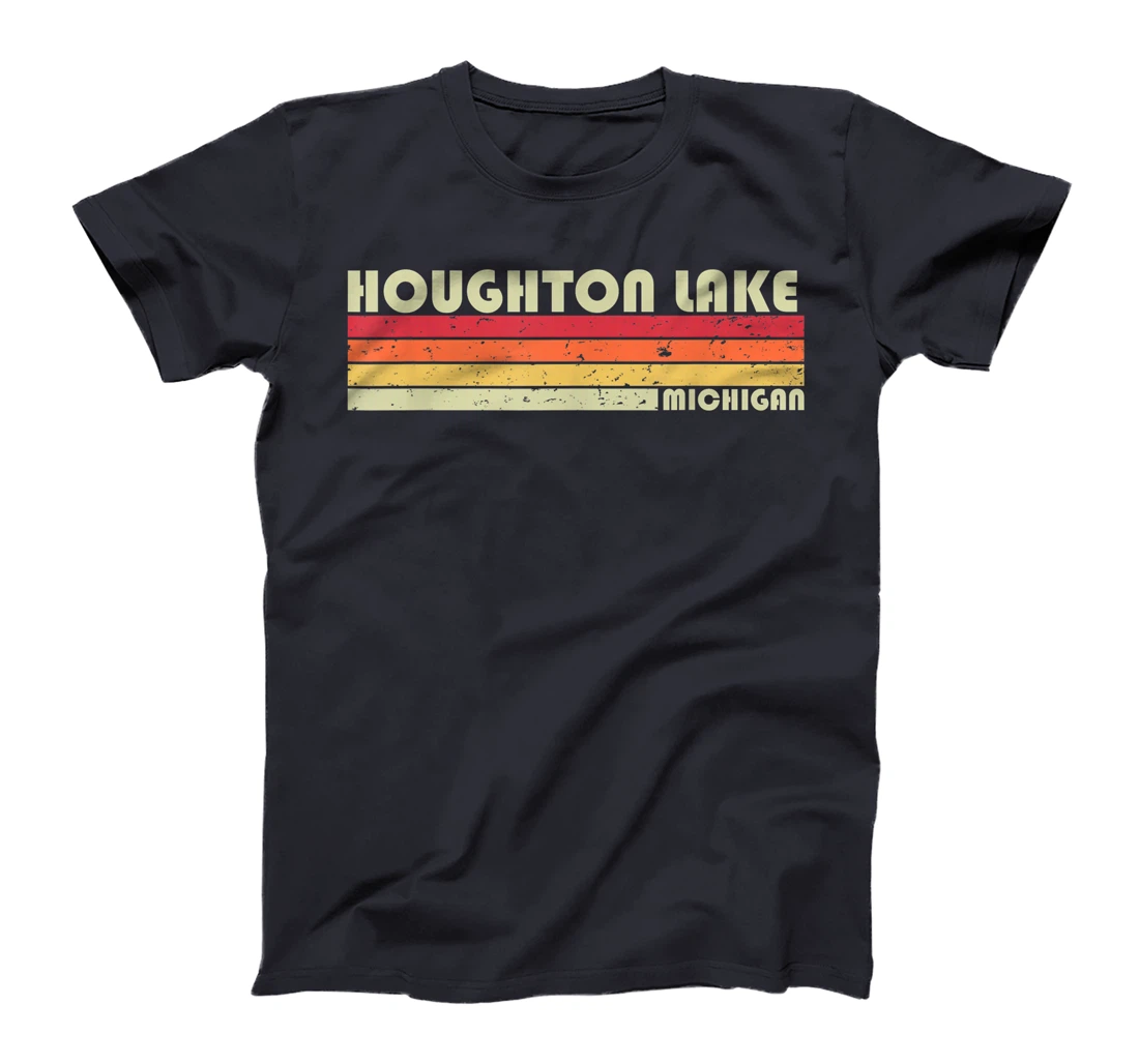 HOUGHTON LAKE MICHIGAN Funny Fishing Camping Summer Gift T-Shirt