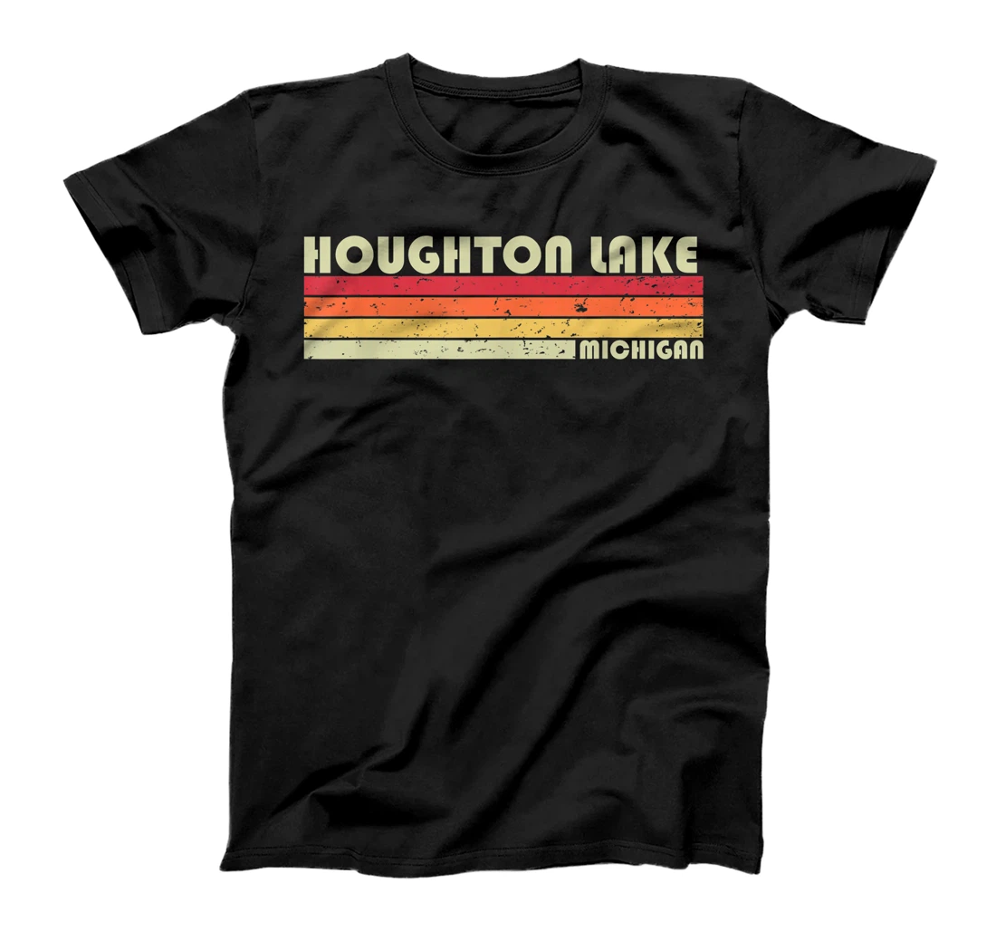 HOUGHTON LAKE MICHIGAN Funny Fishing Camping Summer Gift T-Shirt