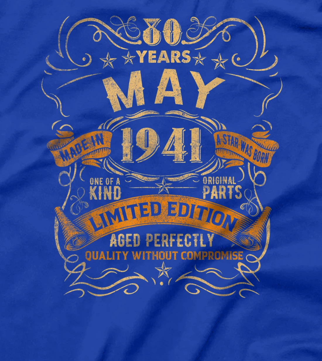 Vintage May 1941 Shirt 80th Birthday Gift For 80 Years Old T-Shirt