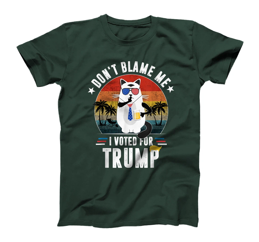 Don't Blame Me, I Voted For Trump Vintage Funny Cat T-Shirt