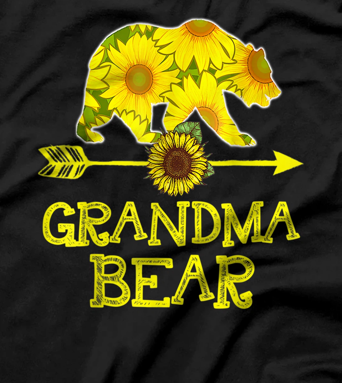 Cute Grandma Bear Sunflower Mothers Fathers Essential T-Shirt