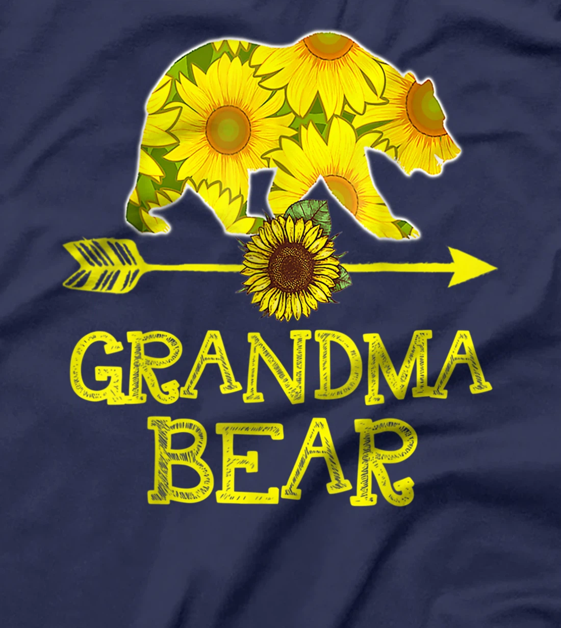 Cute Grandma Bear Sunflower Mothers Fathers Essential T-Shirt