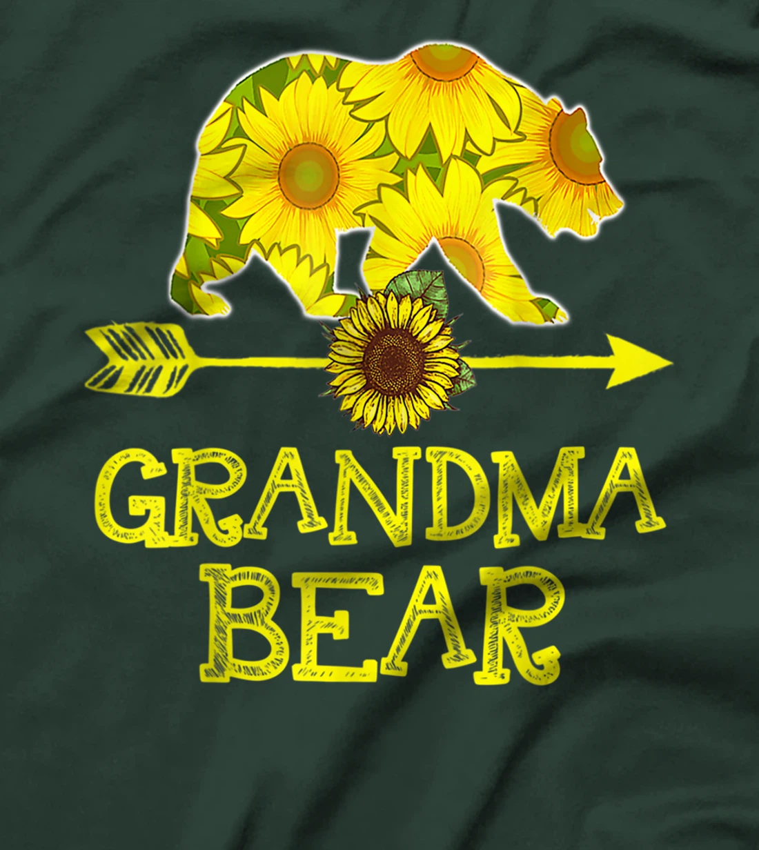Cute Grandma Bear Sunflower Mothers Fathers Essential T-Shirt