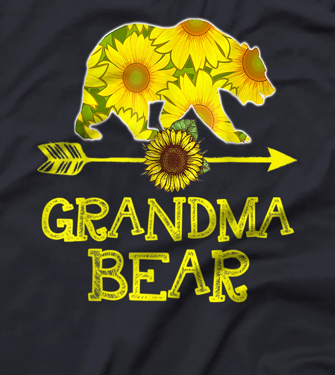 Cute Grandma Bear Sunflower Mothers Fathers Essential T-Shirt