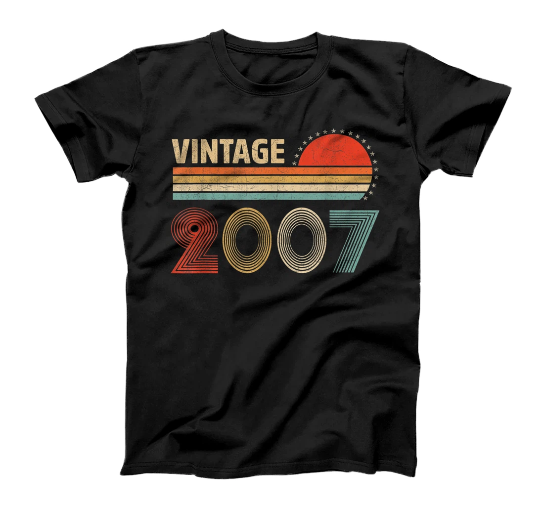 Vintage 2007 Funny 14 Years Old Boys and Girls 14th Birthday T-Shirt