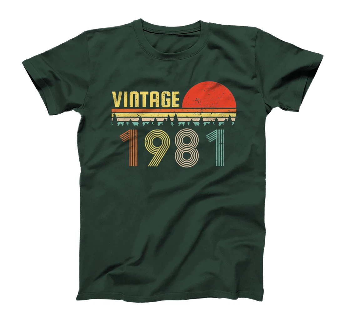 Vintage 1981, 40th Birthday Gift Idea for Men,Original parts T-Shirt