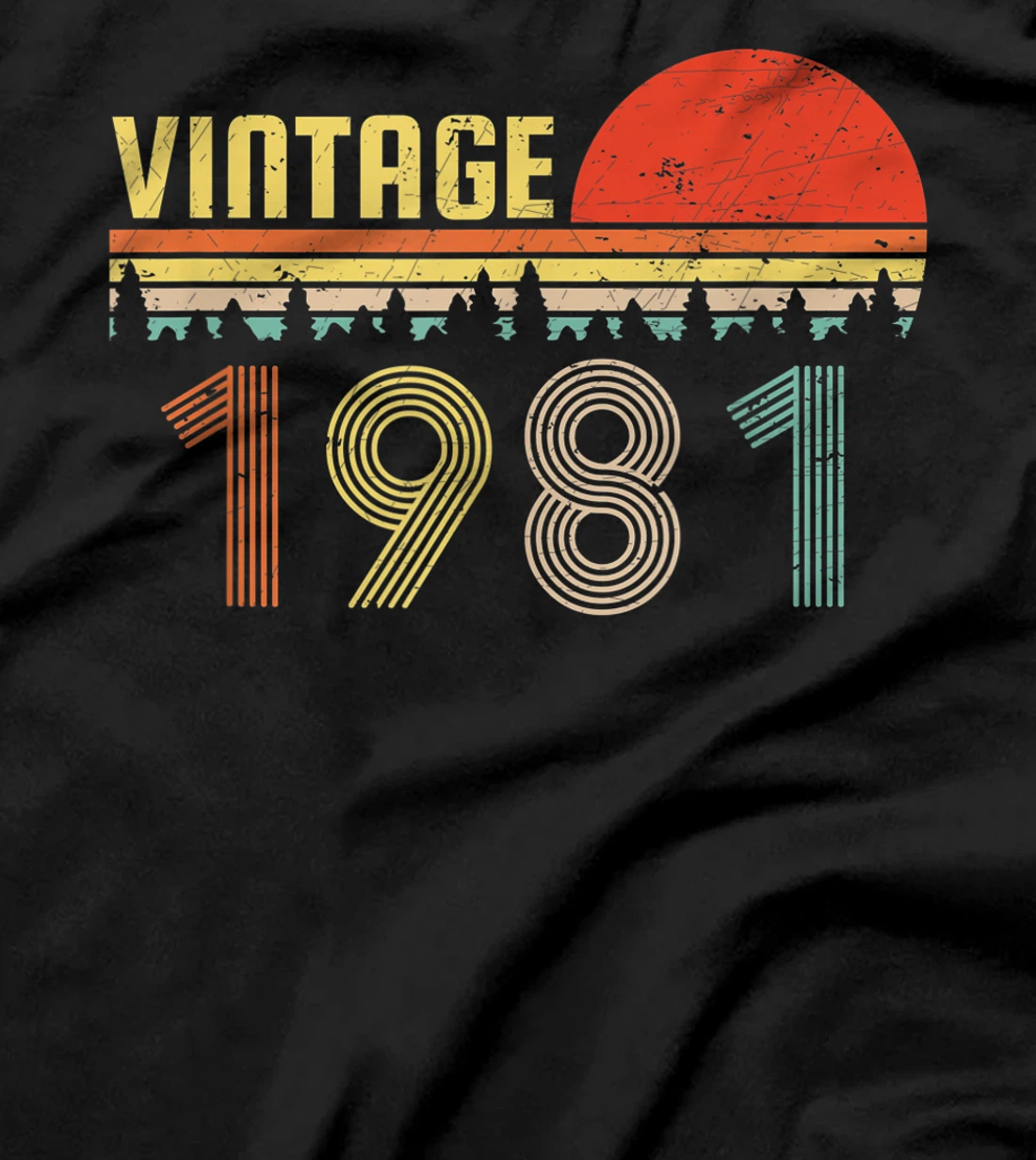 Vintage 1981, 40th Birthday Gift Idea for Men,Original parts T-Shirt