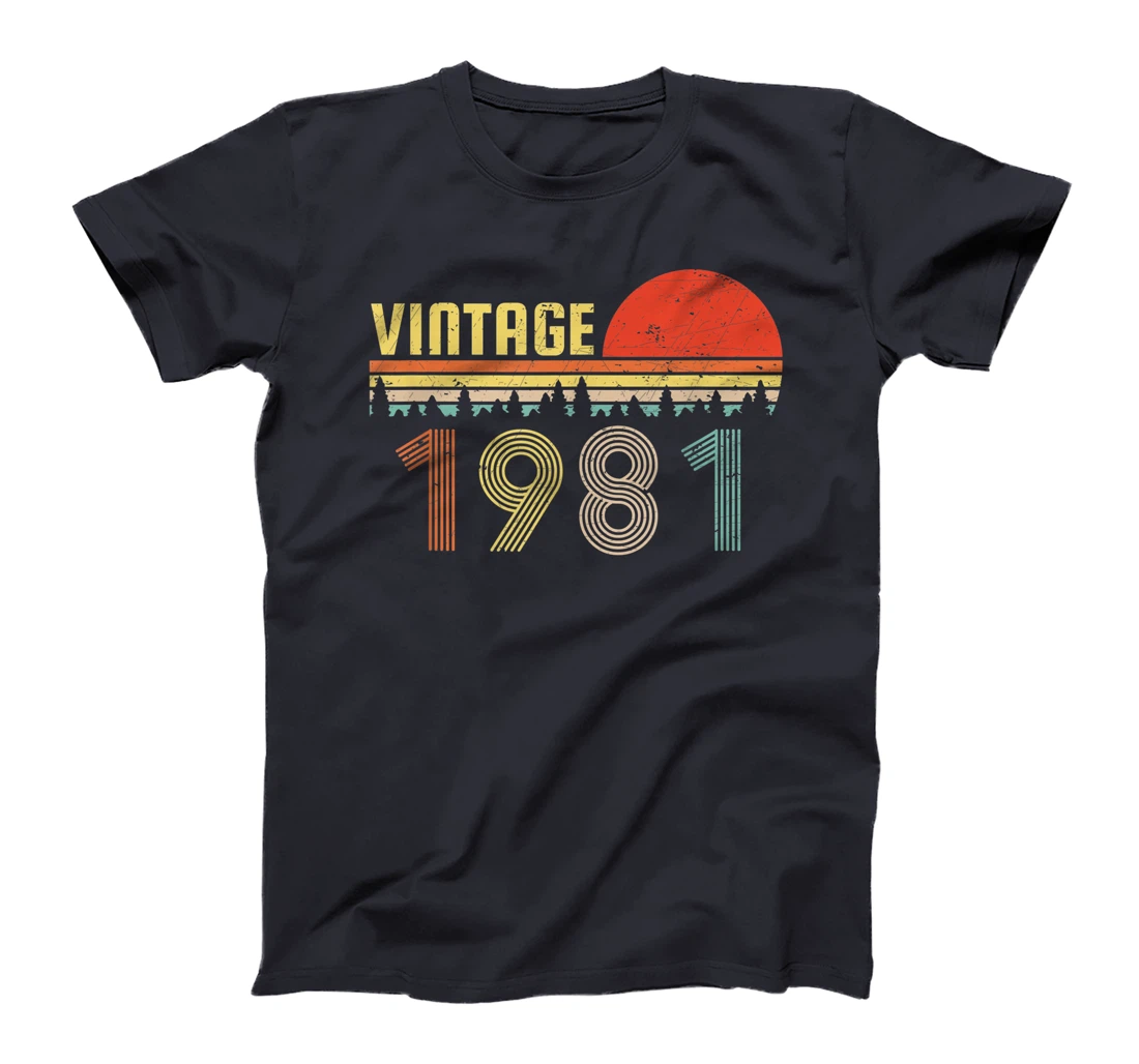 Vintage 1981, 40th Birthday Gift Idea for Men,Original parts T-Shirt