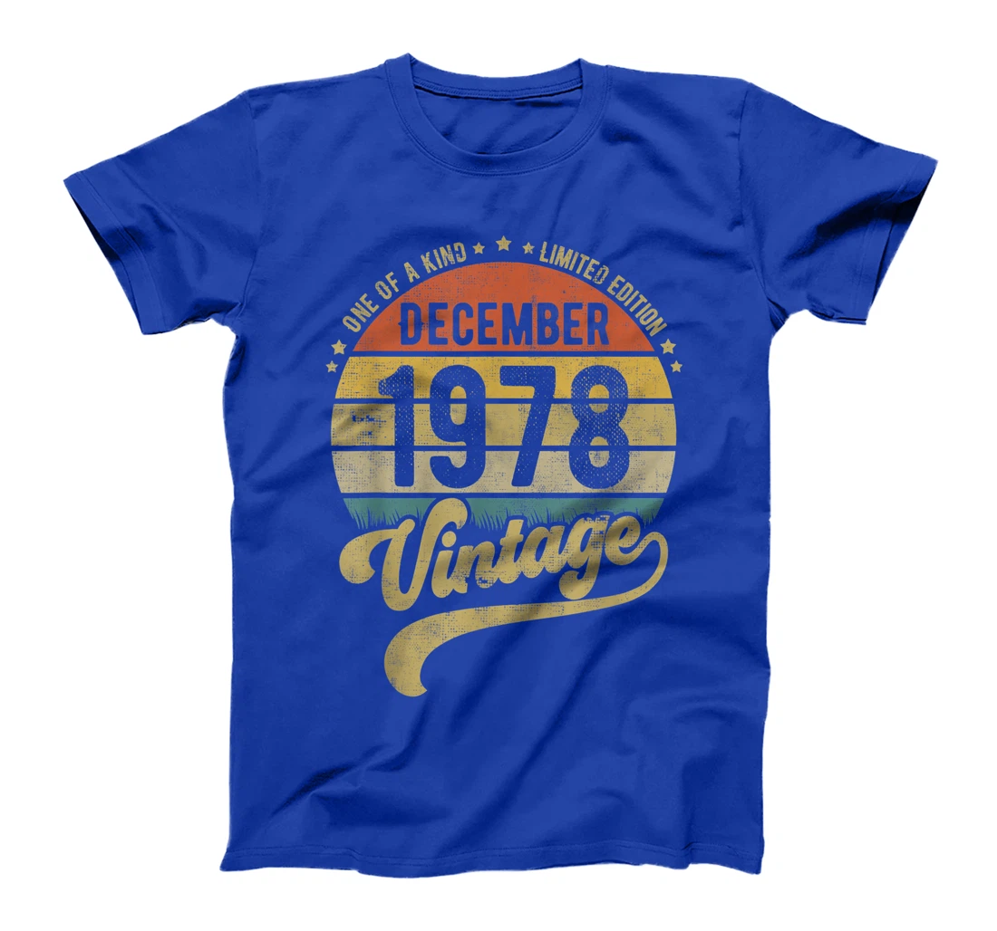 Reto Vintage 42nd Birthday Tee, Born in December 1978 Gift T-Shirt