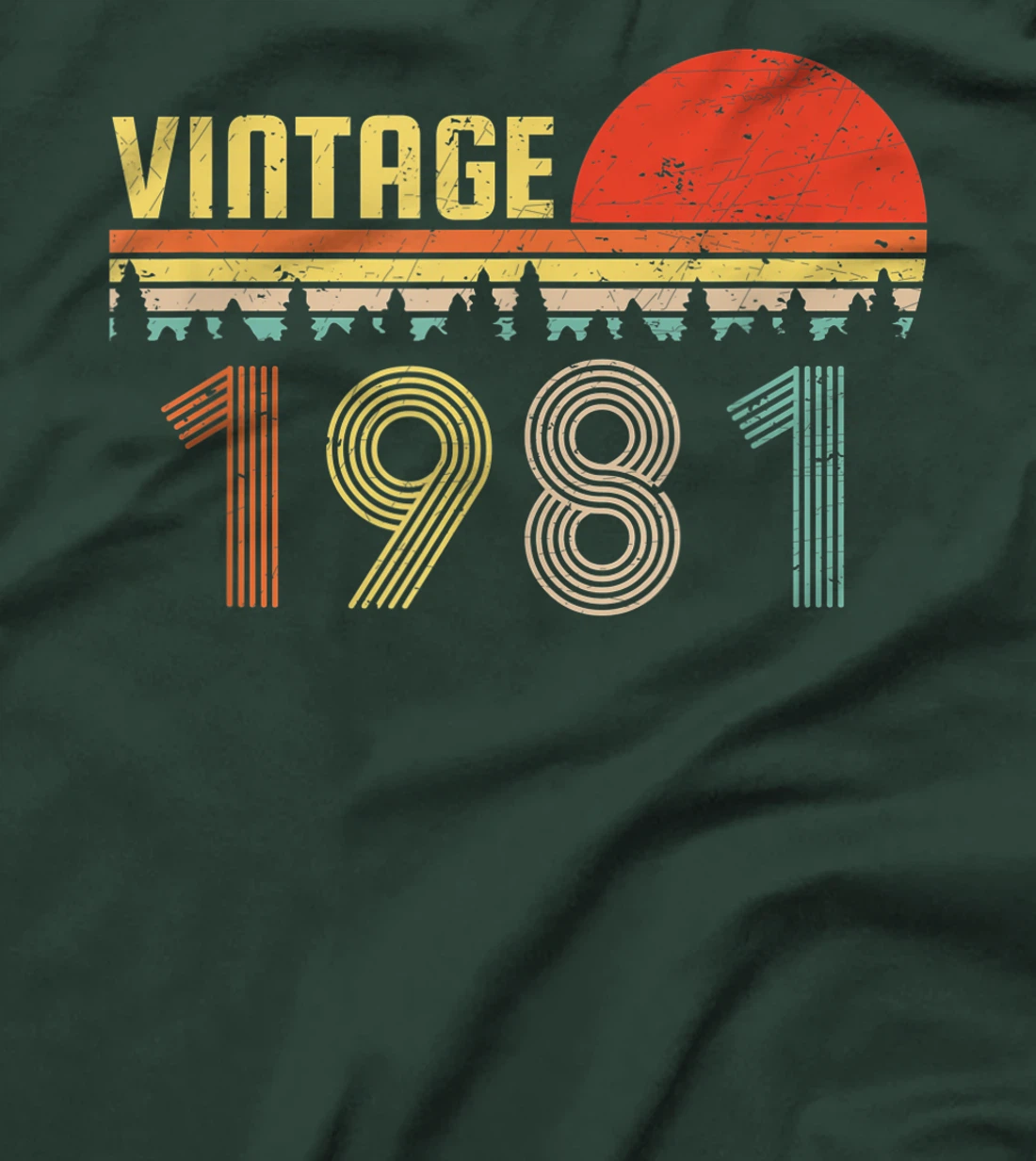 Vintage 1981, 40th Birthday Gift Idea for Men,Original parts T-Shirt