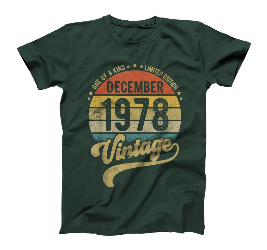 Reto Vintage 42nd Birthday Tee, Born in December 1978 Gift T-Shirt