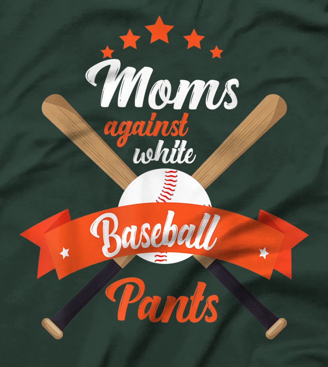 Moms Against White Baseball Pants funny baseball mom mother T-Shirt