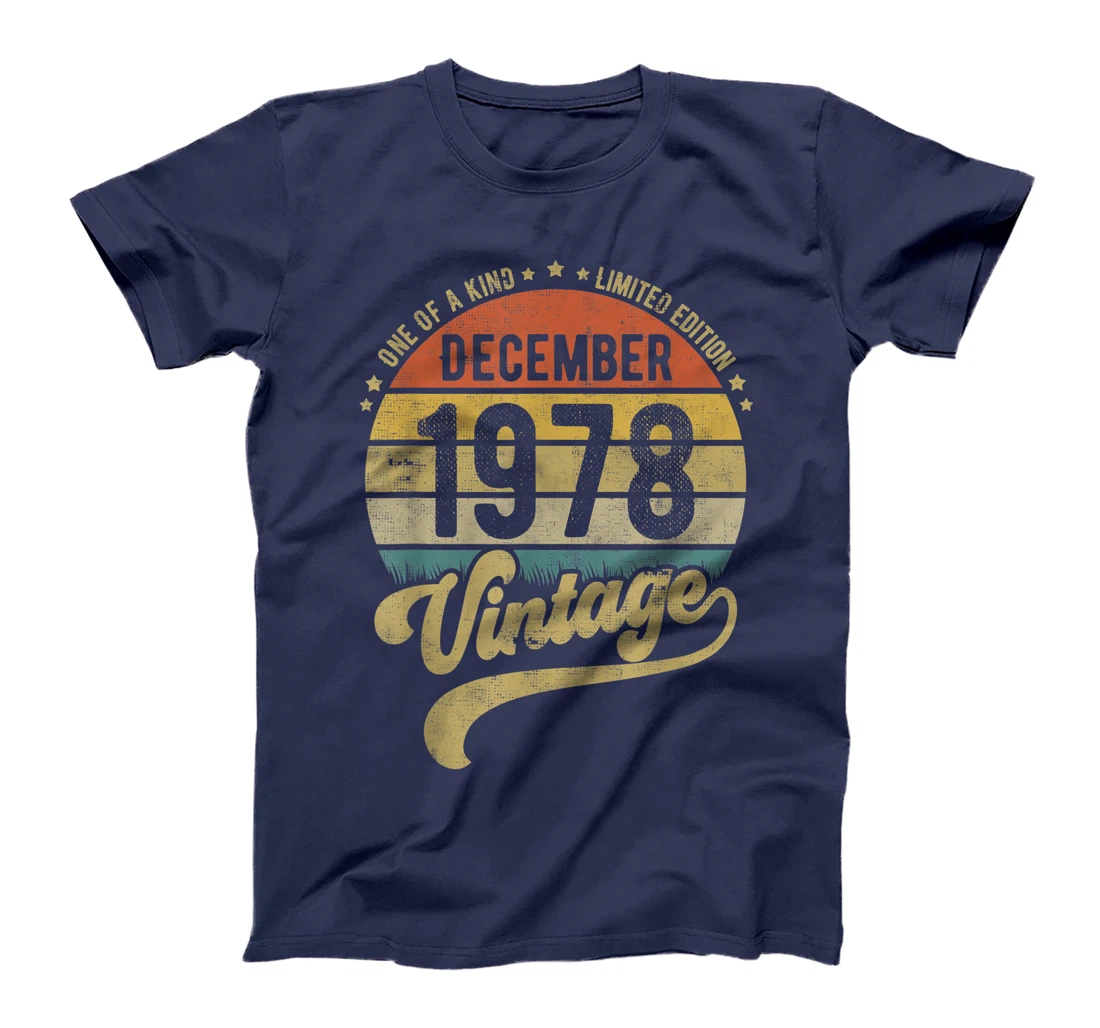 Reto Vintage 42nd Birthday Tee, Born in December 1978 Gift T-Shirt
