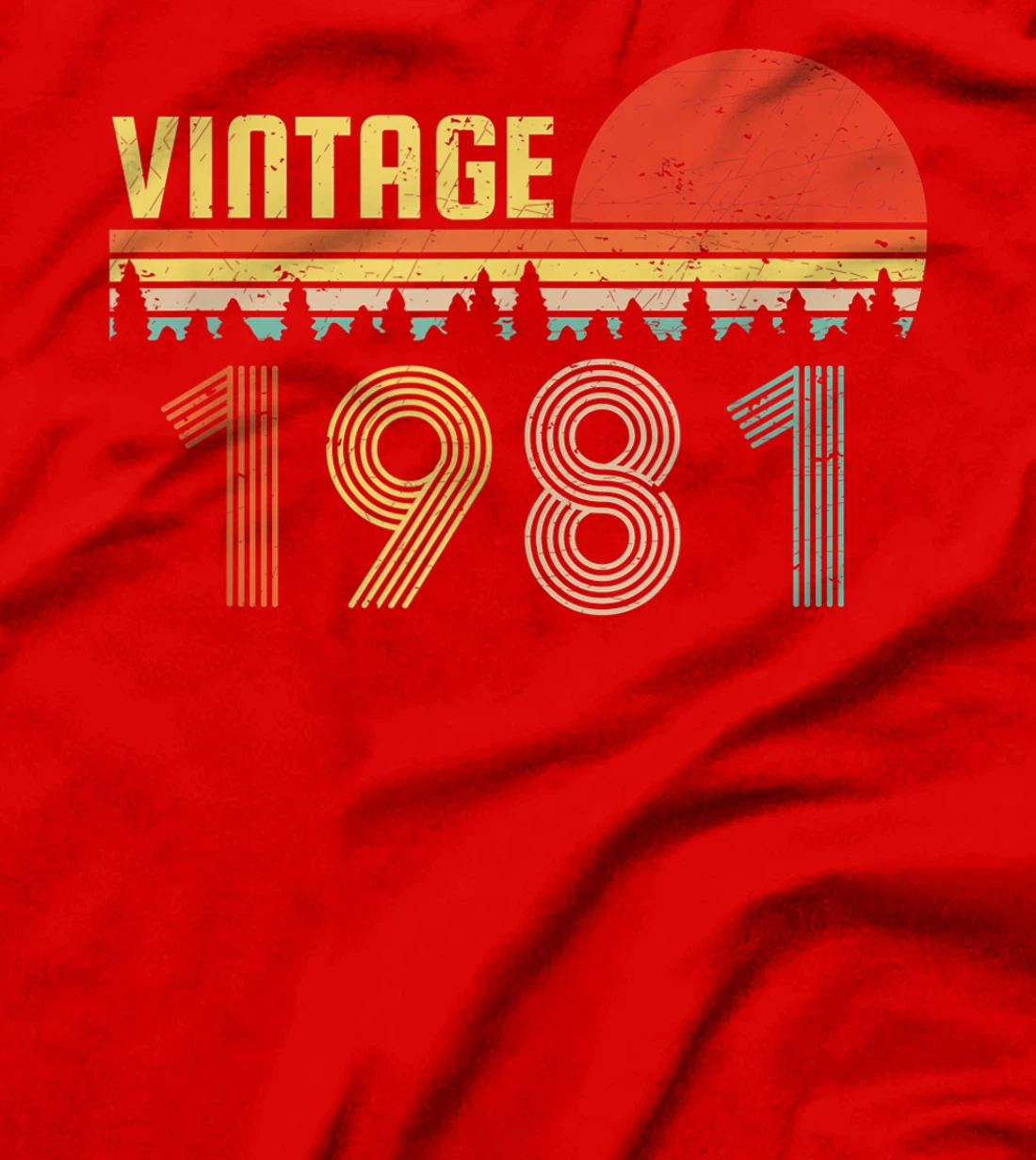Vintage 1981, 40th Birthday Gift Idea for Men,Original parts T-Shirt