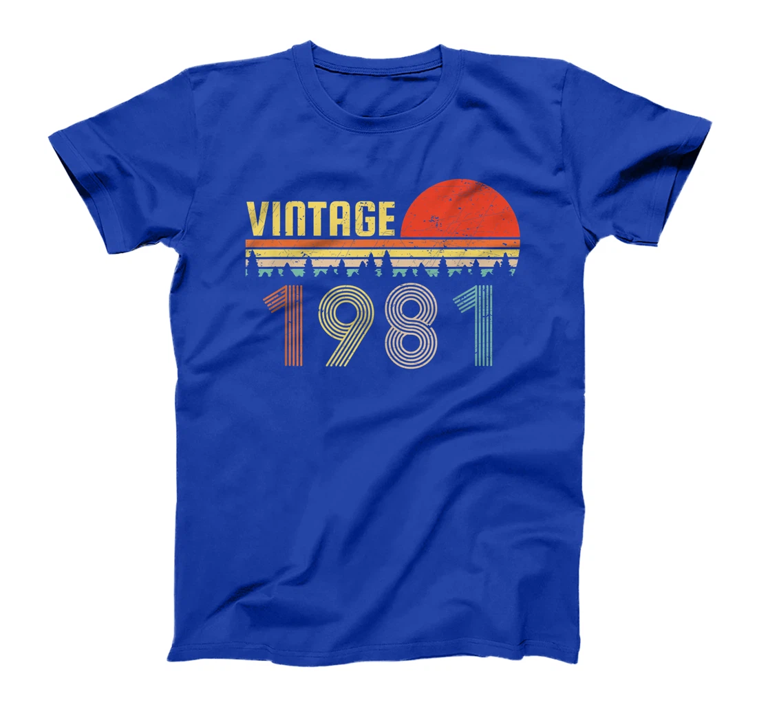 Vintage 1981, 40th Birthday Gift Idea for Men,Original parts T-Shirt