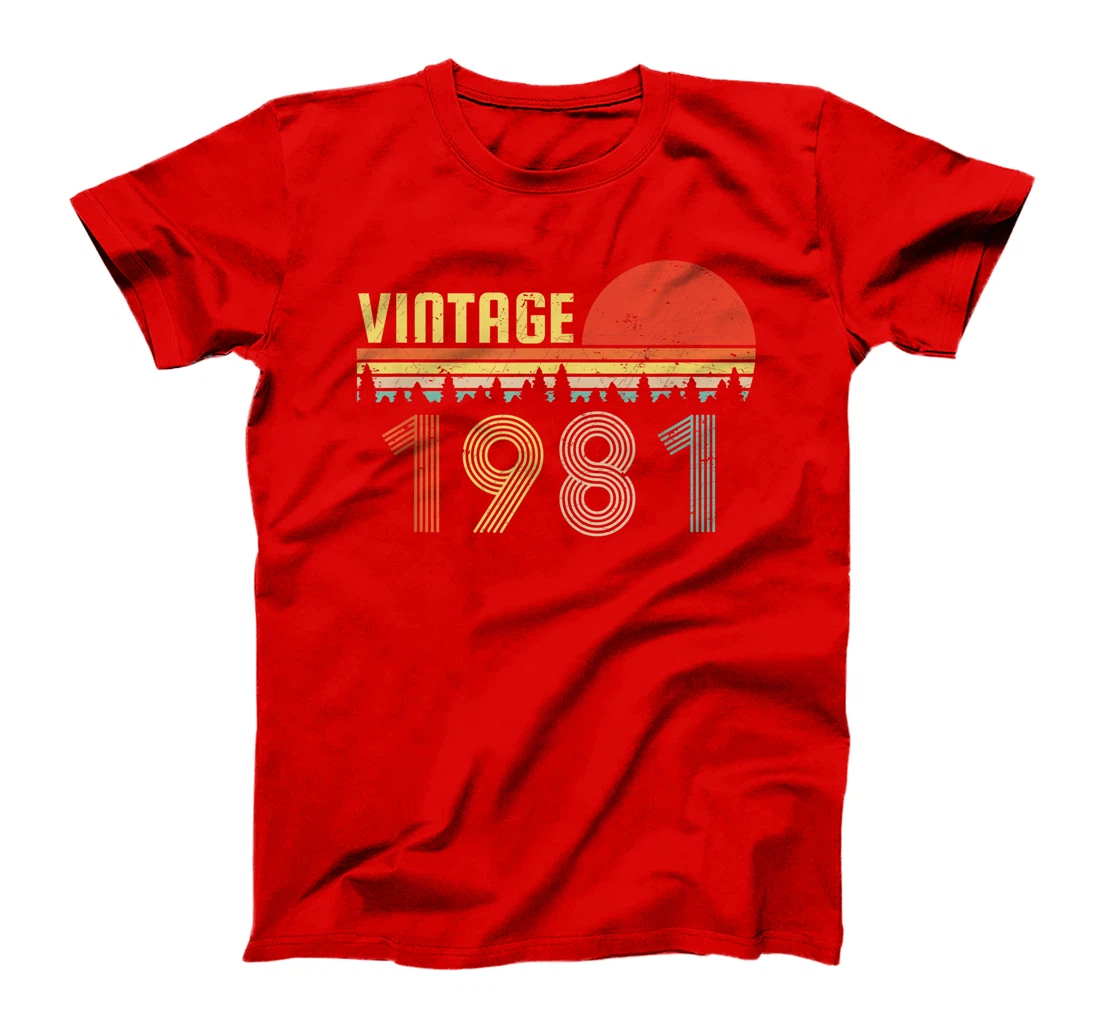 Vintage 1981, 40th Birthday Gift Idea for Men,Original parts T-Shirt
