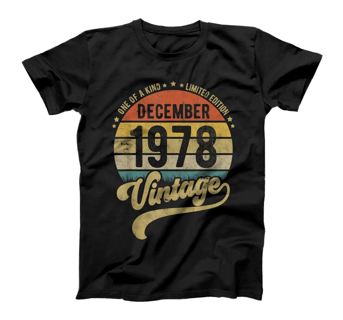 Reto Vintage 42nd Birthday Tee, Born in December 1978 Gift T-Shirt