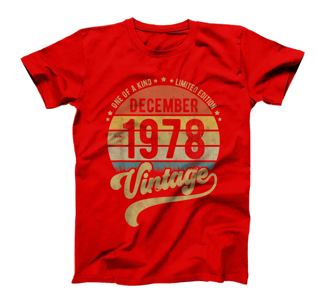 Reto Vintage 42nd Birthday Tee, Born in December 1978 Gift T-Shirt