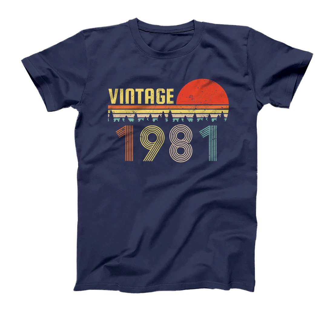Vintage 1981, 40th Birthday Gift Idea for Men,Original parts T-Shirt